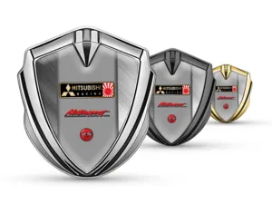 Mitsubishi 3D Emblema Insignia Moderno Vista Superior 3D Manera